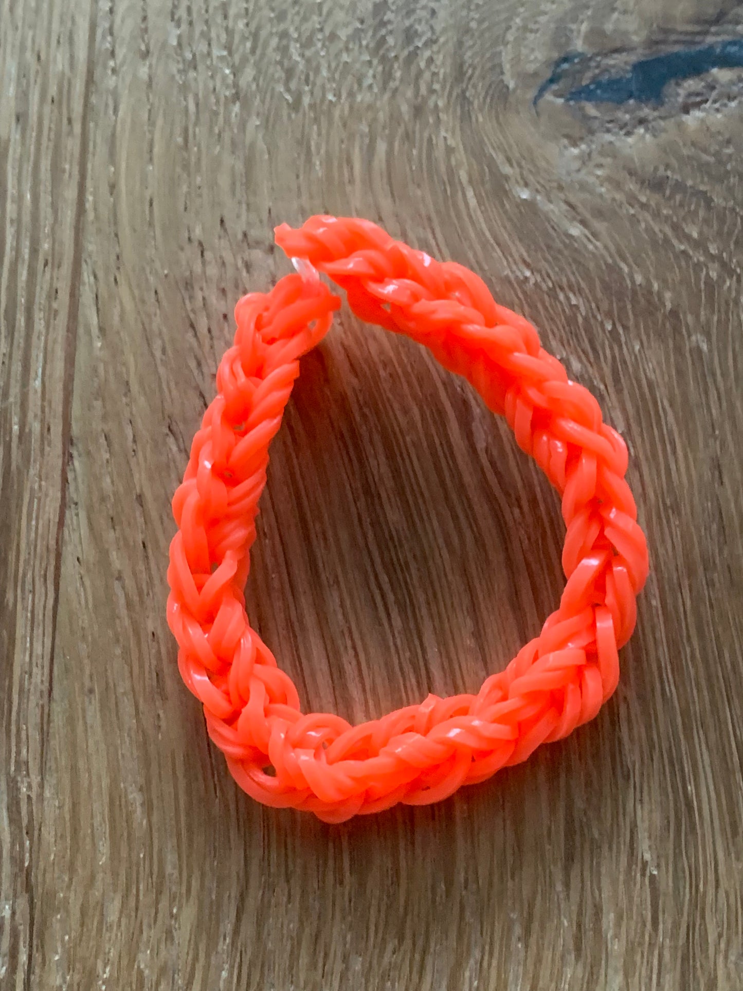 Loom bands neon orange bracelet