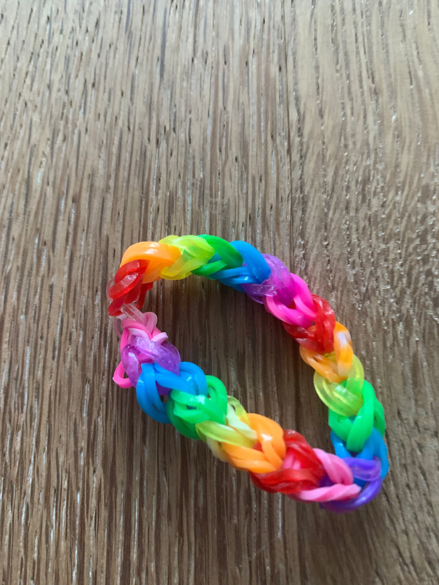 Loom bands 
Rainbow dog bracelet/a collar accessory