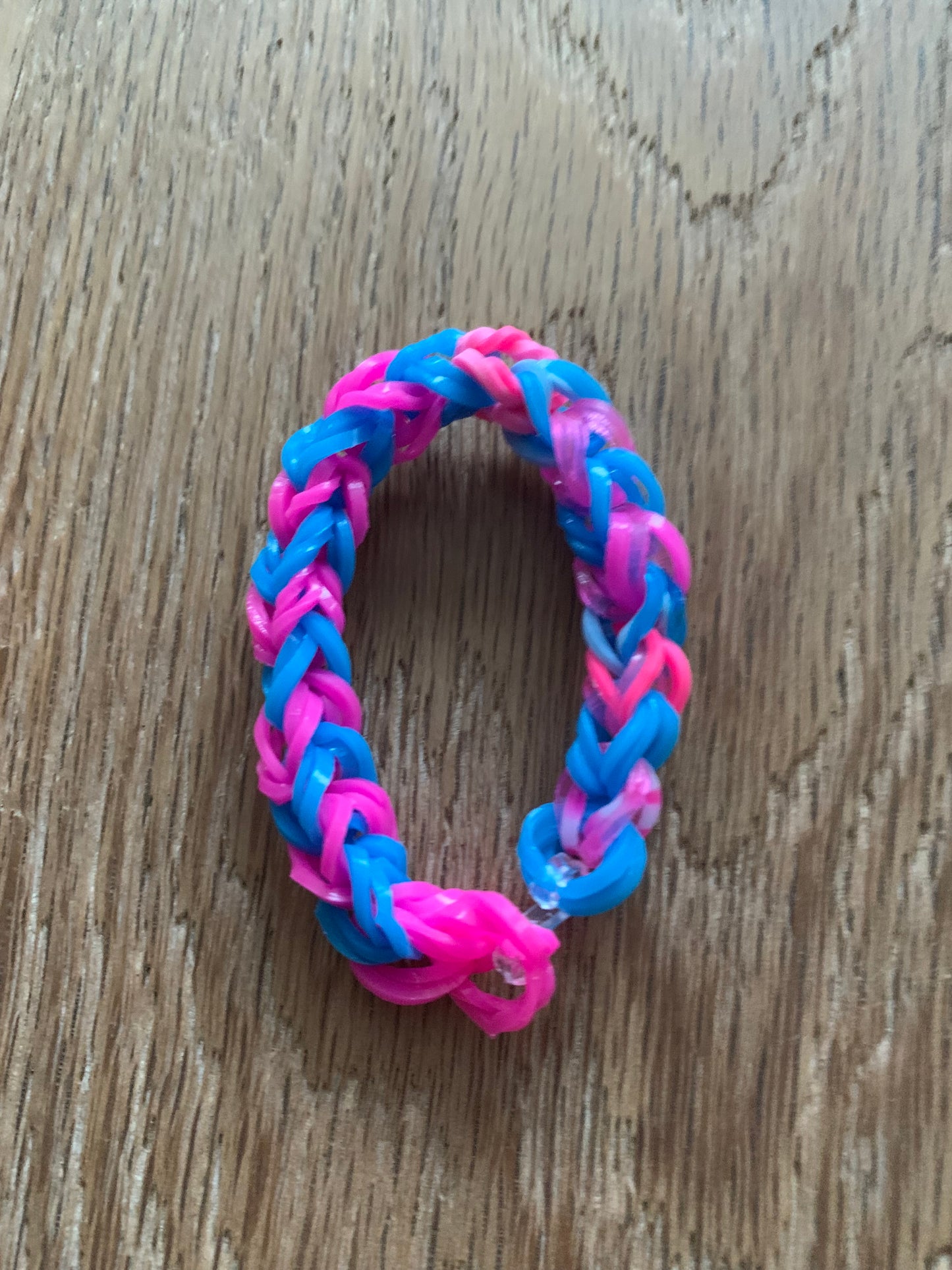 Loom bands 
Pink and blue dog bracelet/a collar accessory